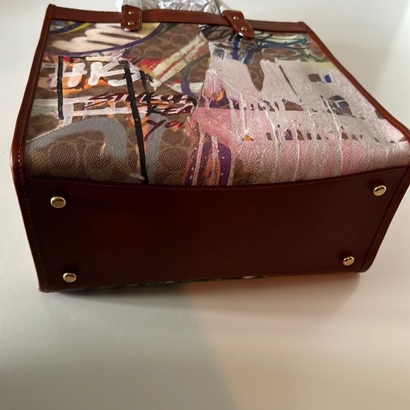 NWT Coach X Mint + Serf Field Tote Signature Canvas Leather Purse handbag - Picture 13 of 13